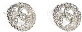 Chanel crystal pearl earring studs CC logo – LLBazar