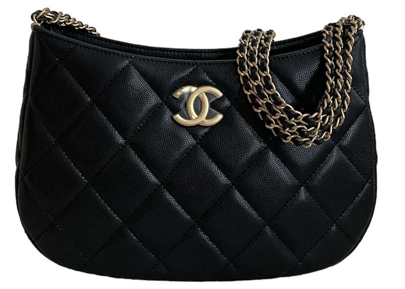 Chanel black hobo bag sale