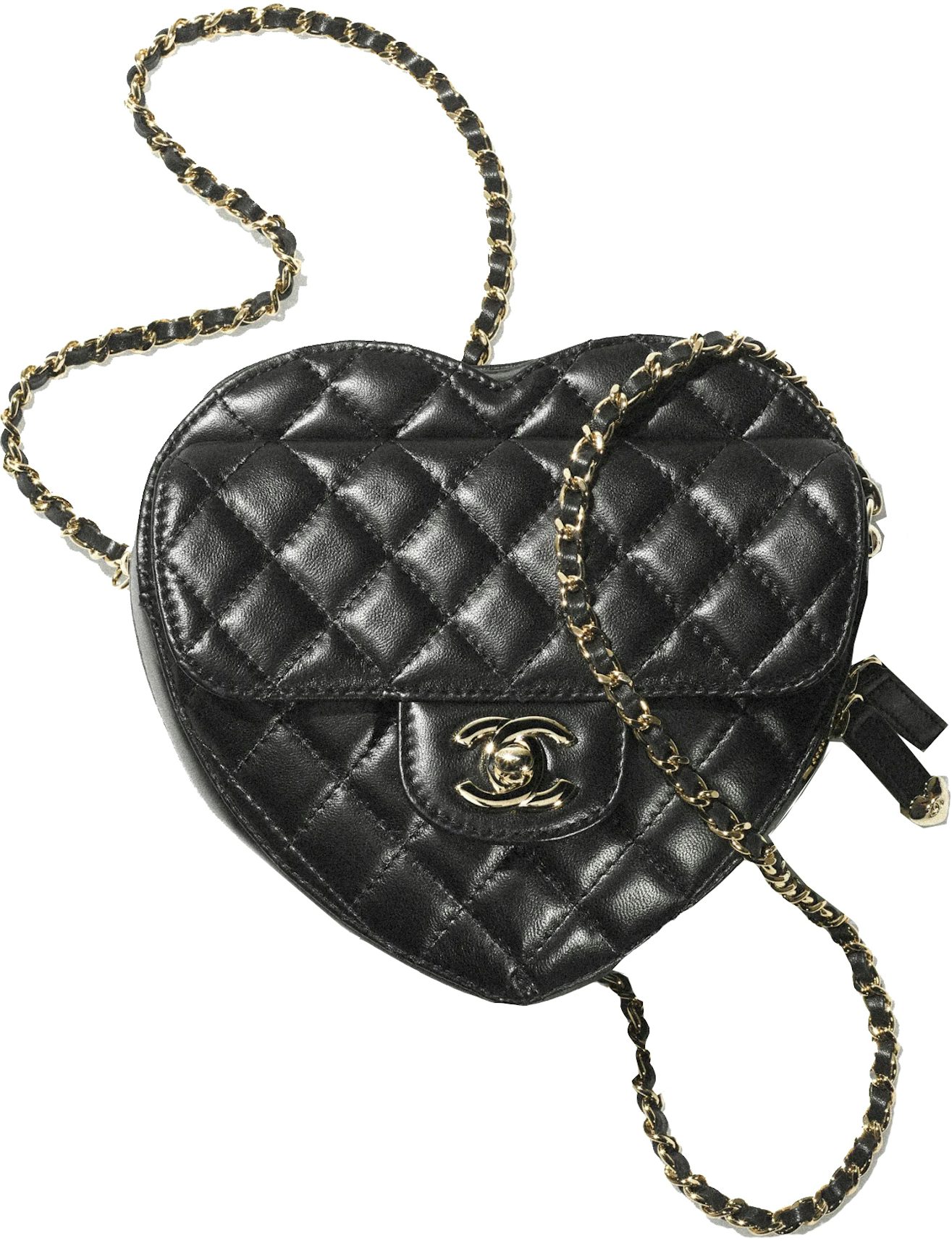 Only 3838.00 usd for 22S Large Heart Bag in Black Lambskin (pre-order)  Online at the Shop