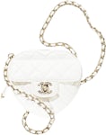 Chanel Heart Clutch With Chain 22S Mini Black Lambskin in Lambskin Leather  with Gold-tone - US