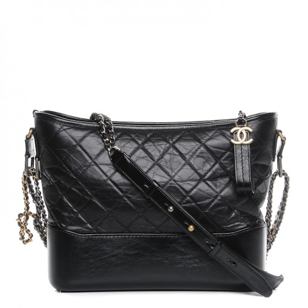 Chanel Gabrielle Hobo New Medium Black Quilted Calfskin with mixed hardware