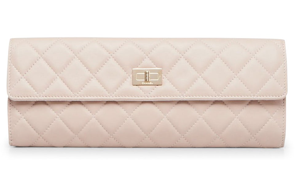 Chanel Jewelry Case Quilted Diamond Pink in Lambskin with Gold-Tone - US