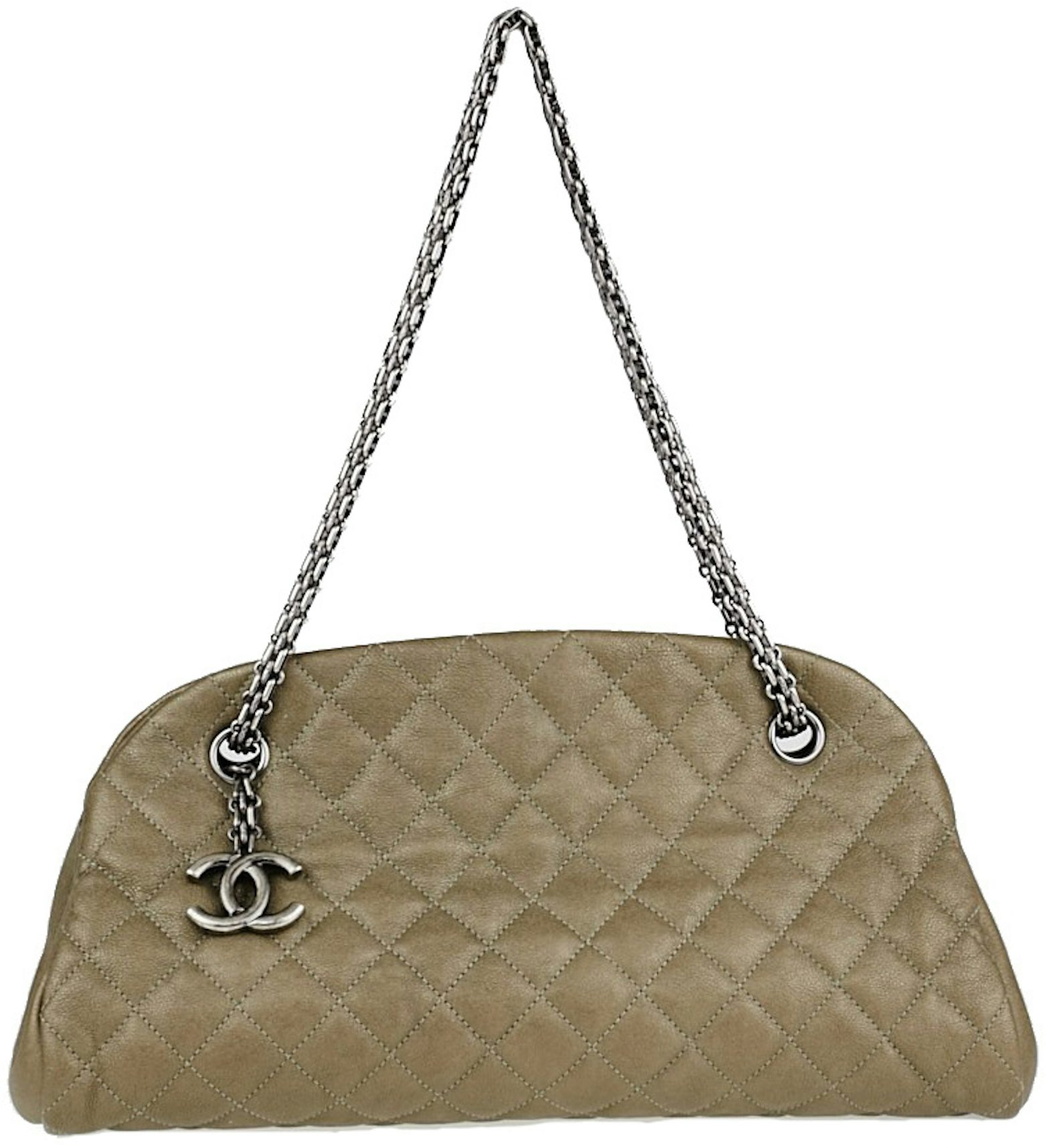 Chanel Flap Bag Grey Clair Lambskin Aged Gold Hardware 22B – Coco Approved  Studio