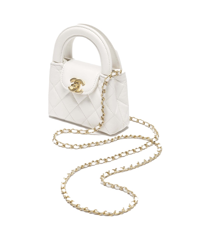 Chanel white deals clutch bag