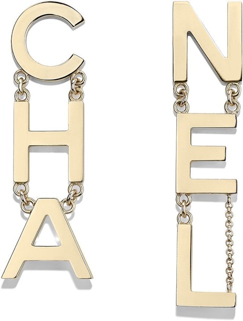 Chanel Black Satin Silver Metal CC Chain Logo Dangle Earrings at