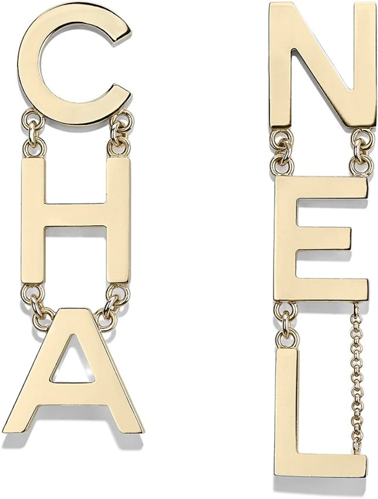 Chanel Letter Gold in with Gold-tone - US