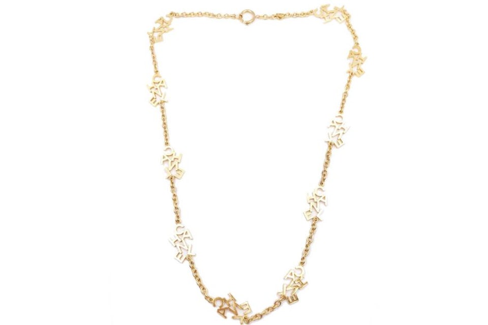 Chanel Vintage Gold Metal And Imitation Pearl Choker Necklace