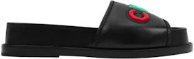 Chanel Logo Mule Sandal Black Leather
