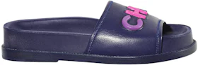 Chanel Logo Mule Sandal Navy Leather