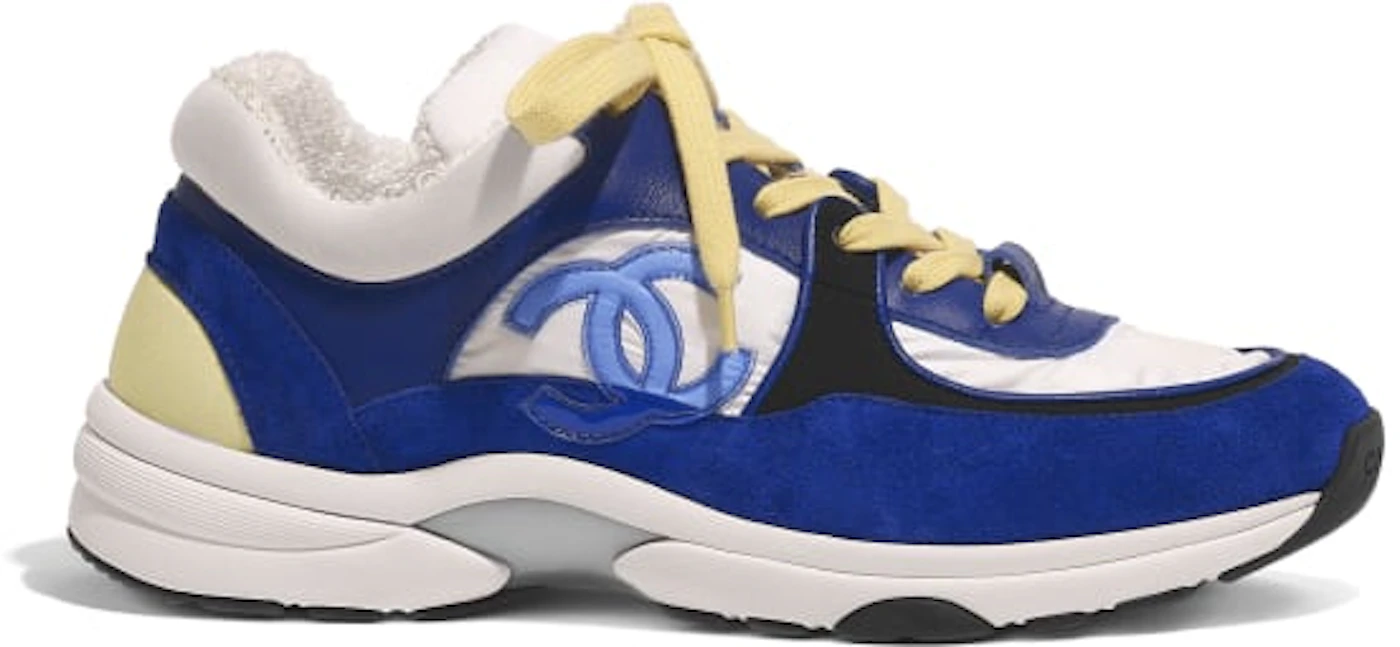 Leather high trainers Chanel Blue size 42 IT in Leather - 35969676
