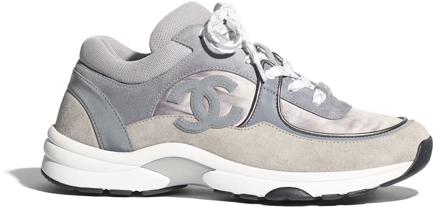 Chanel Low Top Trainer with Classic CC Logo in Dark Grey  The Accessory  Circle – The Accessory Circle by X Terrace