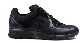 Chanel Low Top Trainer CC Triple Black Leather