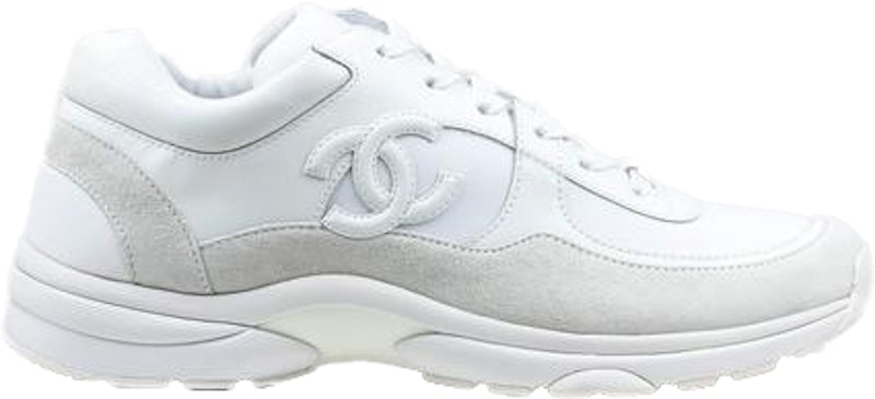 Chanel Low Top Trainer CC Triple White Men s Sneakers US