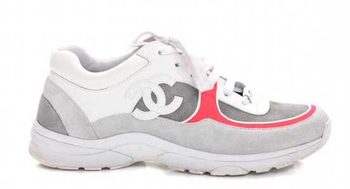 Chanel Low Top Trainer CC White Flourescent Red Men's - Sneakers - US