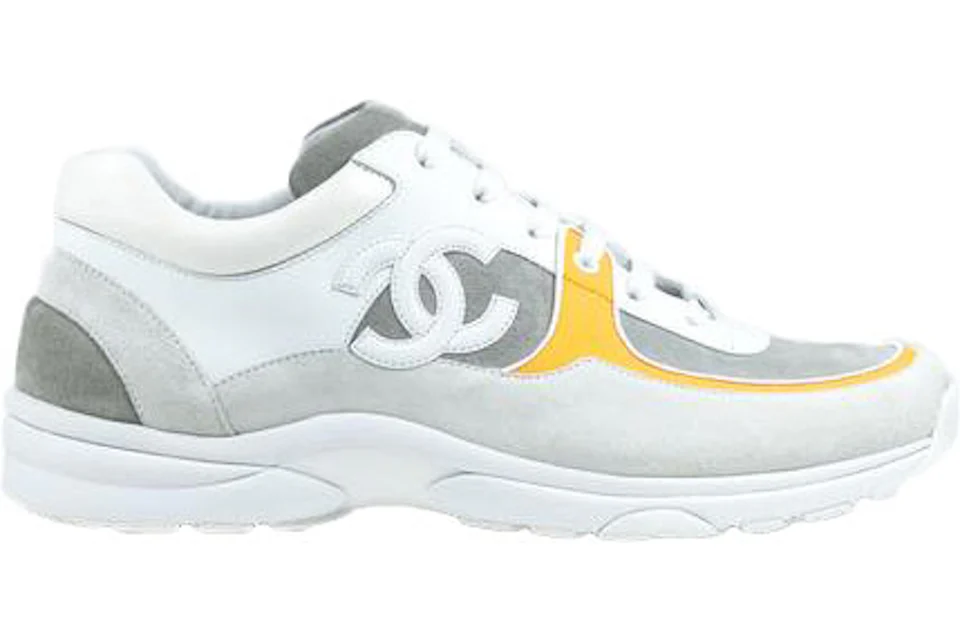 Chanel Low Top Trainer CC White Orange Men's - Sneakers - US