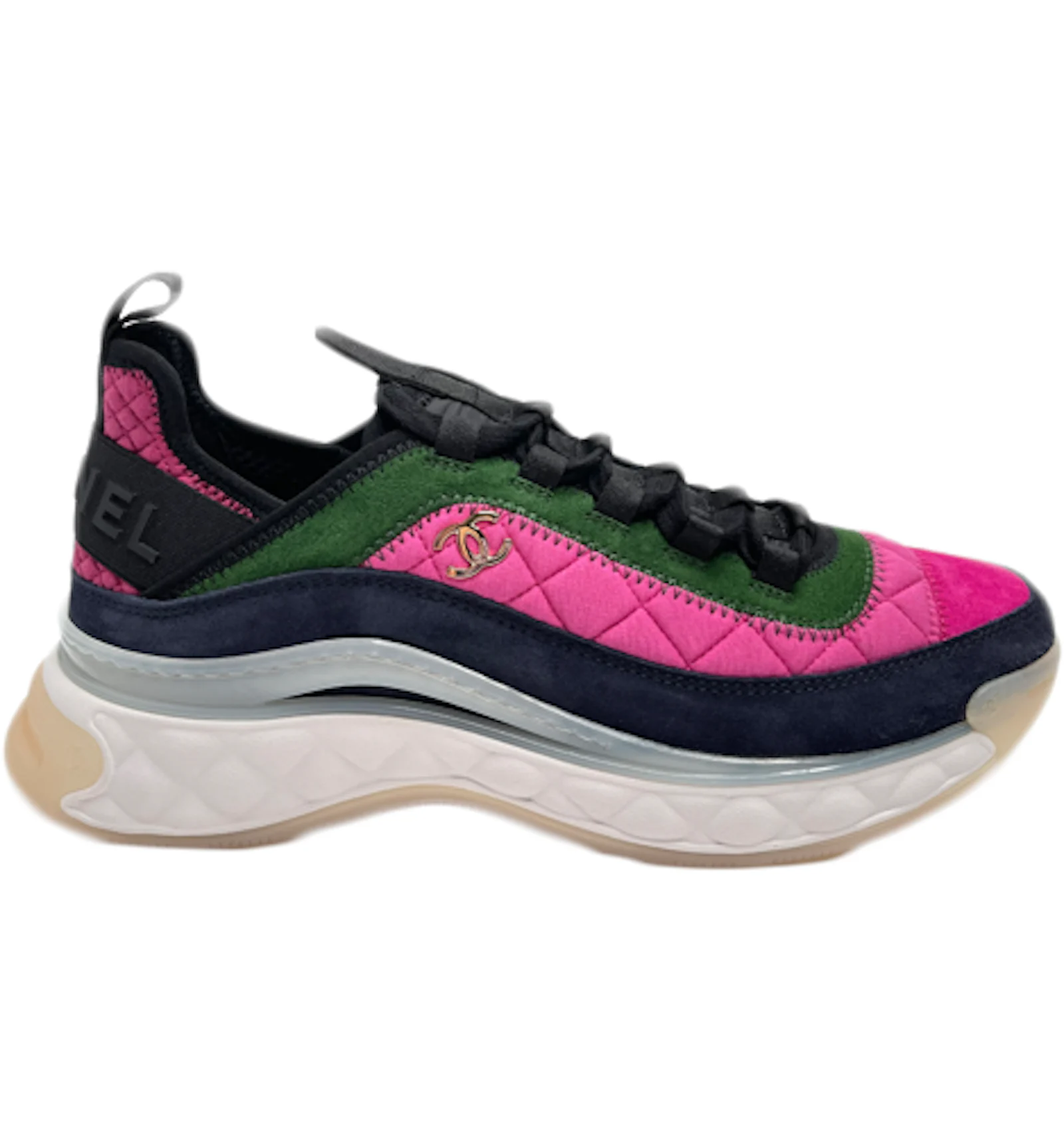 Green top chanel sneakers