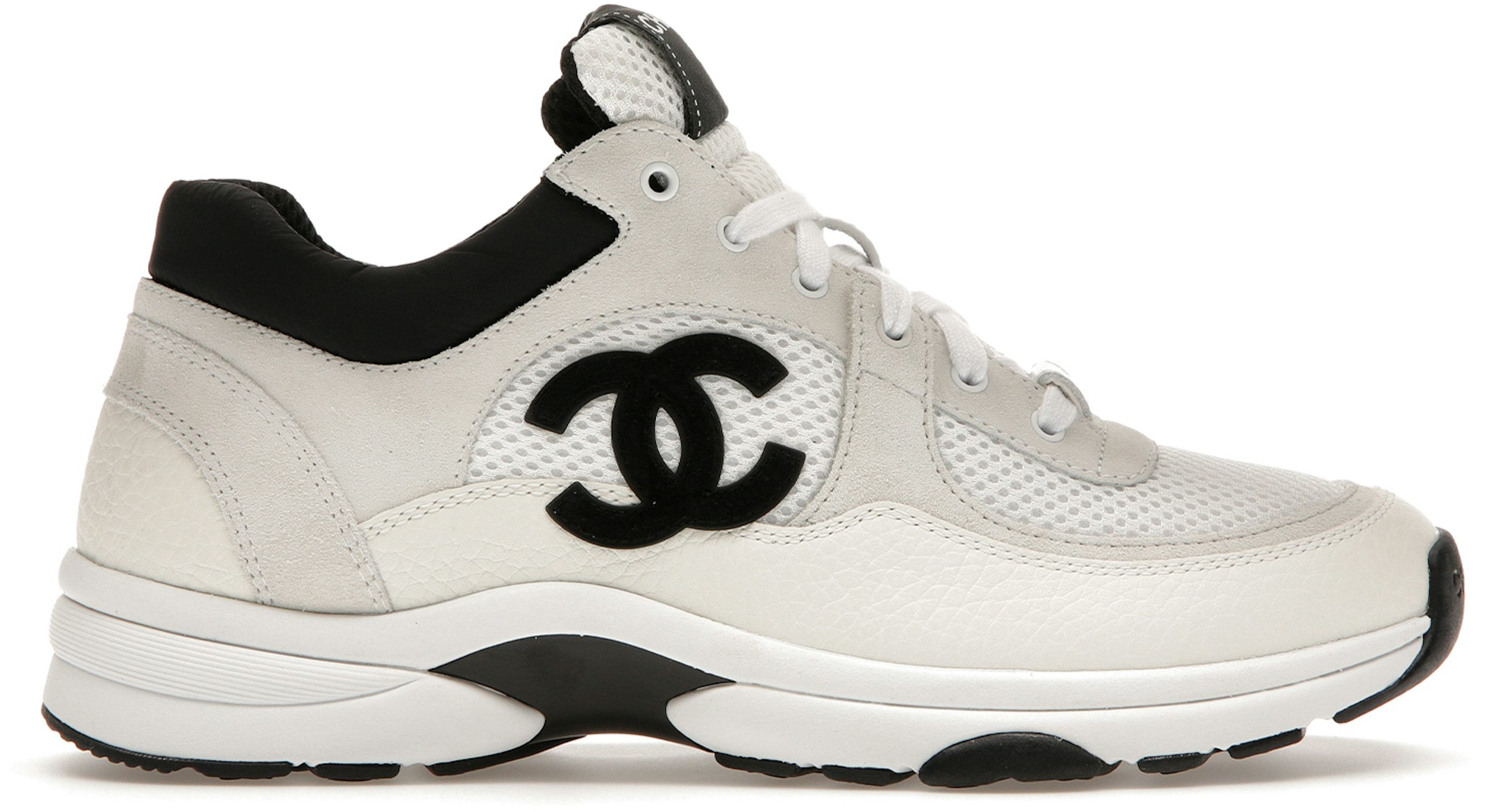 Chanel 21B Dark Grey Pink Black Suede CC Logo Tie Flat Runner Trainer  Sneaker 38