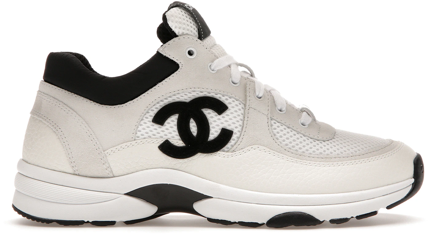 Chanel Low Top Trainer Suede White Black (Women's) - G38299 Y55720 ...