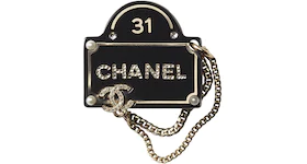 Chanel Metal Brooch AB9372 Black/Gold