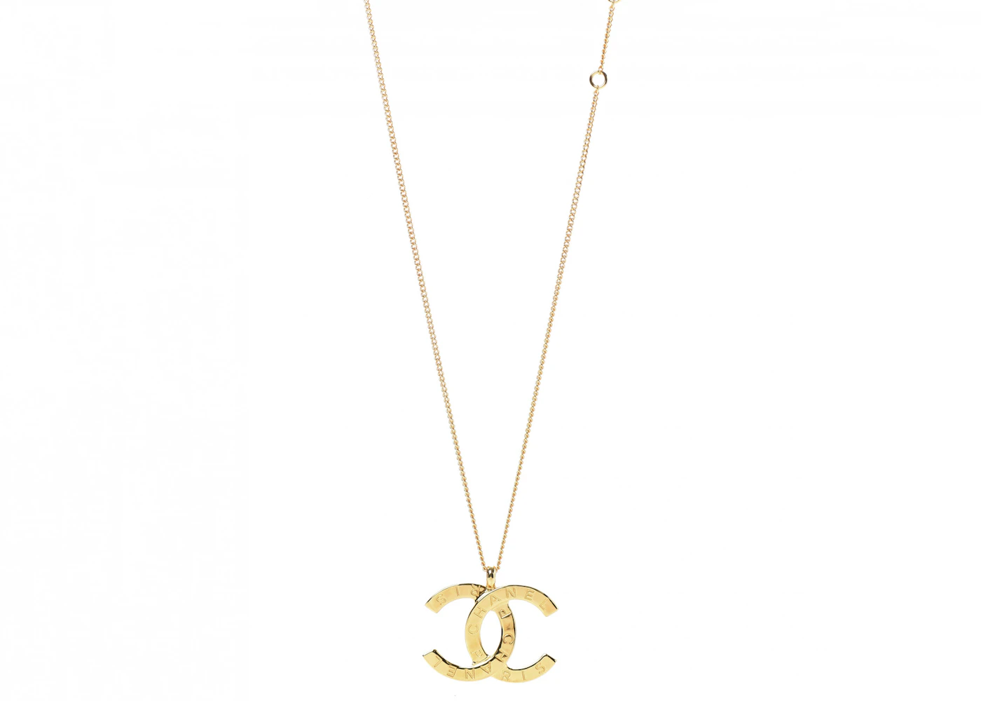 Chanel Metal CC Paris Button Necklace Gold in Gold Metal with Gold-tone - US
