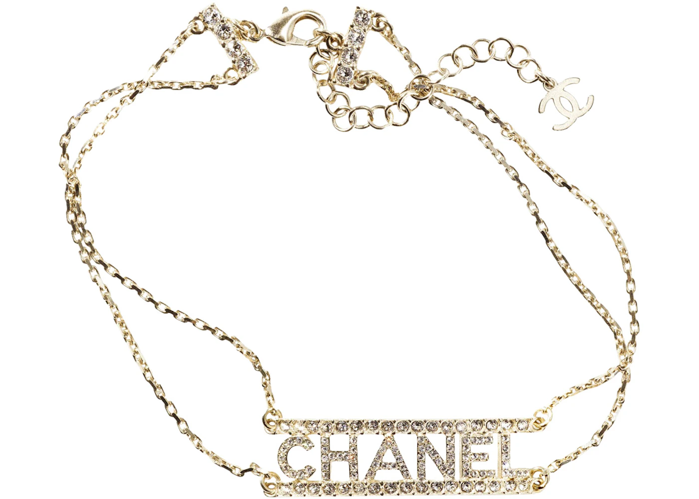 Chanel choker gold Clearance