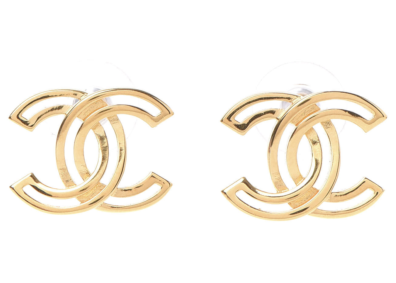 Chanel CC Crystal Logo Stud Earrings  Turnabout Luxury Resale