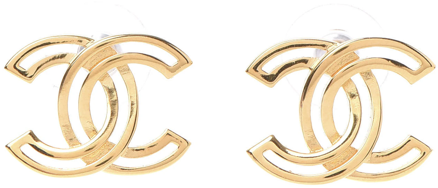 EARRINGS CHANEL LOGO CC AND GOLD METAL PEARLS GOLD STEEL EARRINGS Golden  ref.956748 - Joli Closet