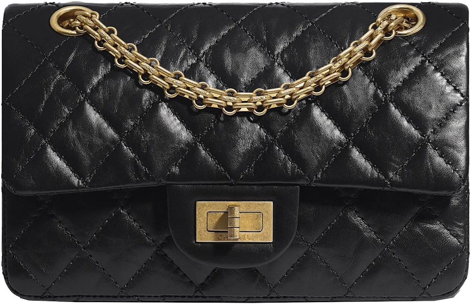 Chanel Black Medium Reissue 226 2.55 Double Flap Bag GHW Aged Calfskin –  Boutique Patina