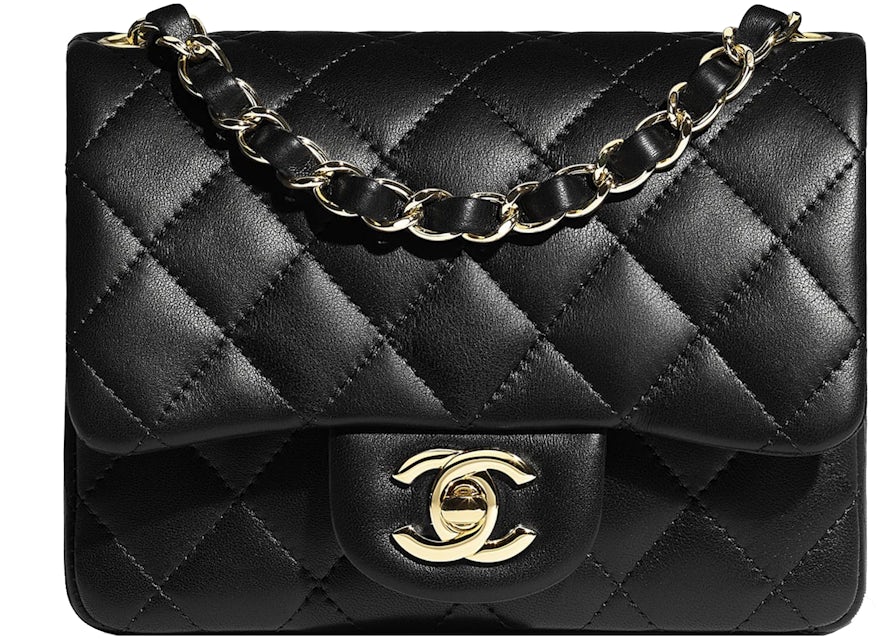 Chanel Mini Flap Bag Black in Lambskin Leather with Gold-tone - DE