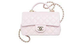 Chanel Mini Flap Bag With Top Handle Light Pink
