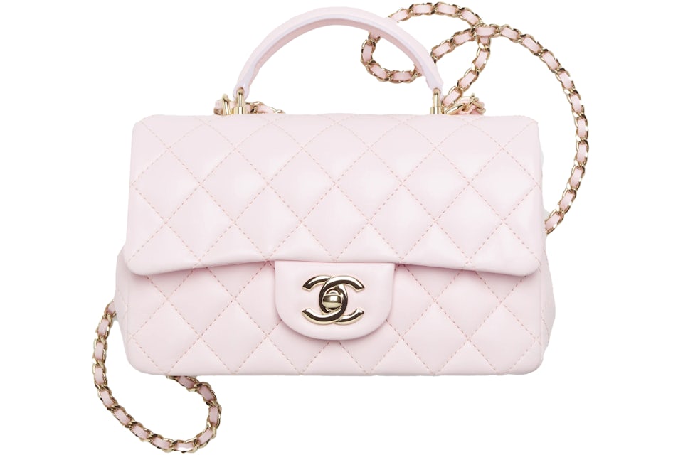 Chanel classic flap bag light pink Clearance