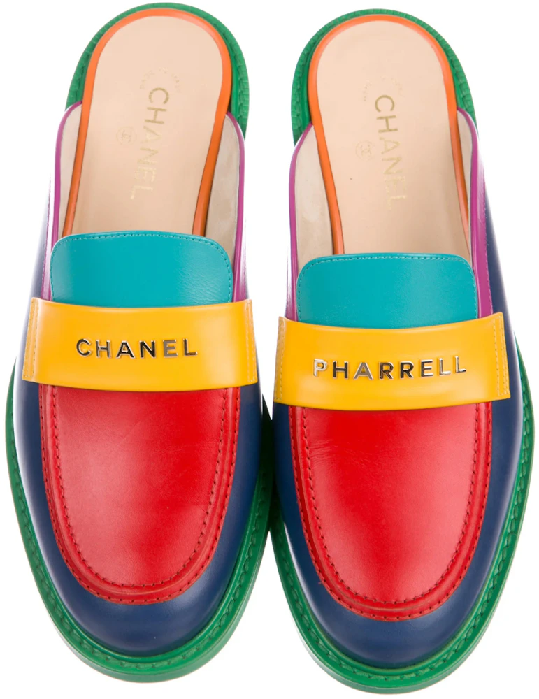 chanel red mules