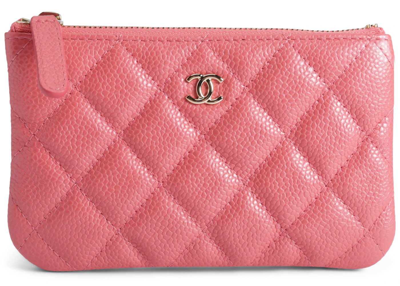 New w Tags Chanel 19 WOC Pink Denim Fabric/Leather Clutch Mini O-Bag