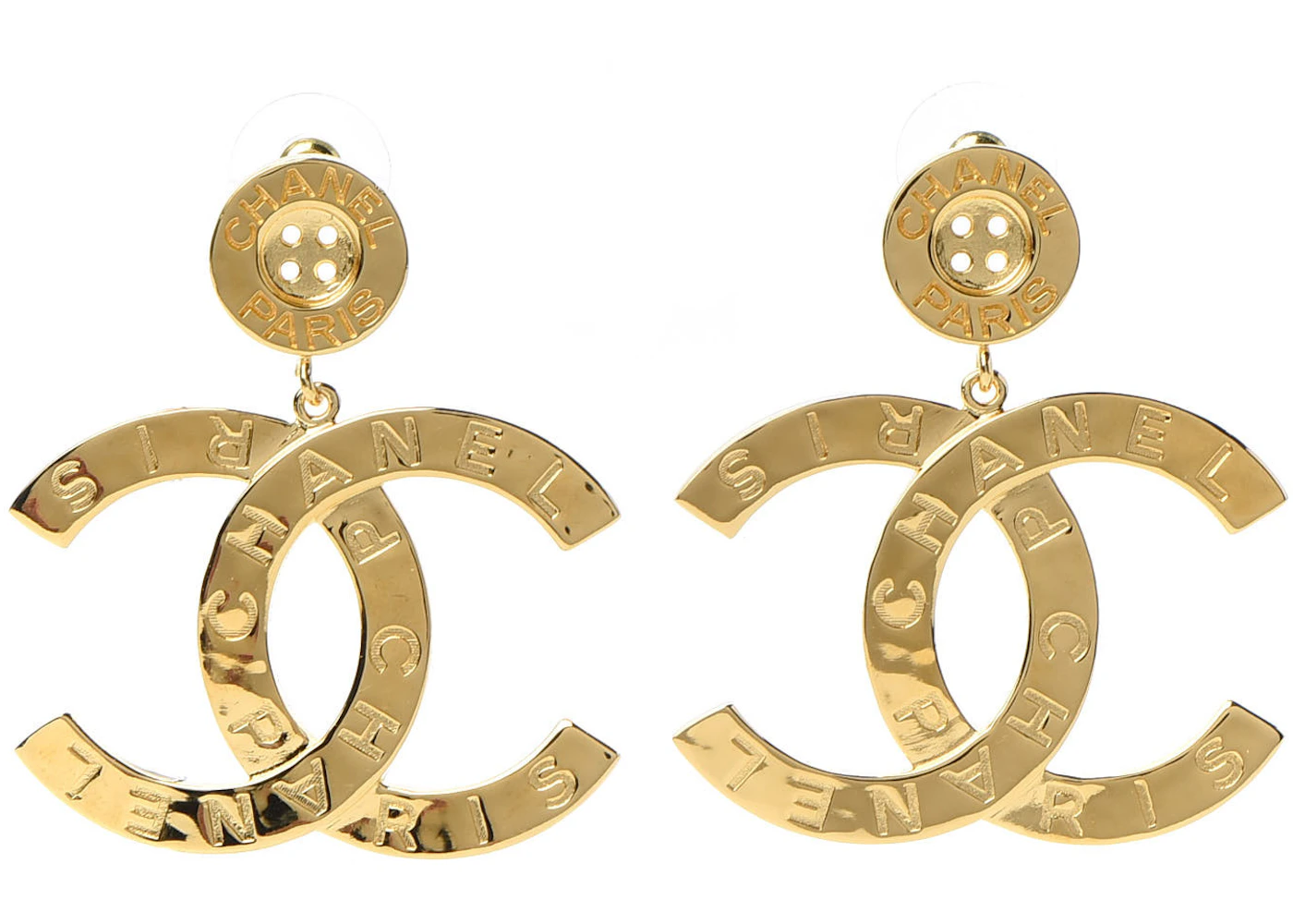 Chanel button earrings 2020 Clearance