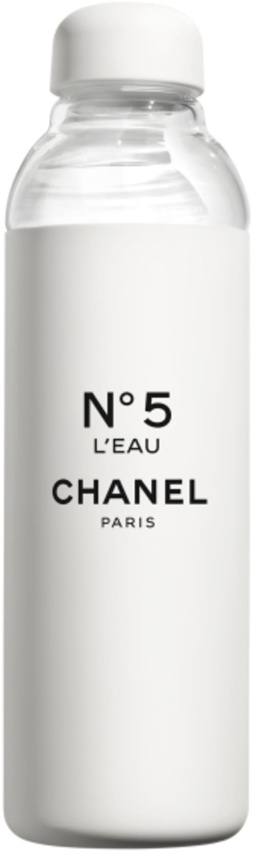 Chanel Paris No 5 Water Bottle White in Glass with Silver-tone - US