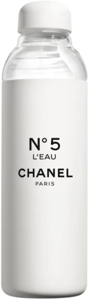 Chanel Paris 5 Water Bottle White in Glass with Silver-tone - US