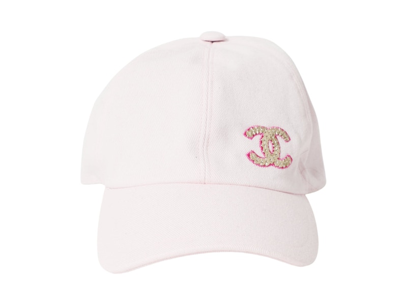 CHANEL ホワイト ピンク キャップ Chanel Pastel CC Embellishment Baseball Cap Rose - JP