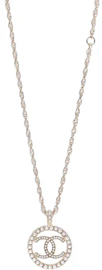Chanel Pearl CC Round Pendant Necklace Gold in Gold Metal with Gold ...