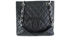 Chanel Petite Shopping Tote Quilted Petite Black