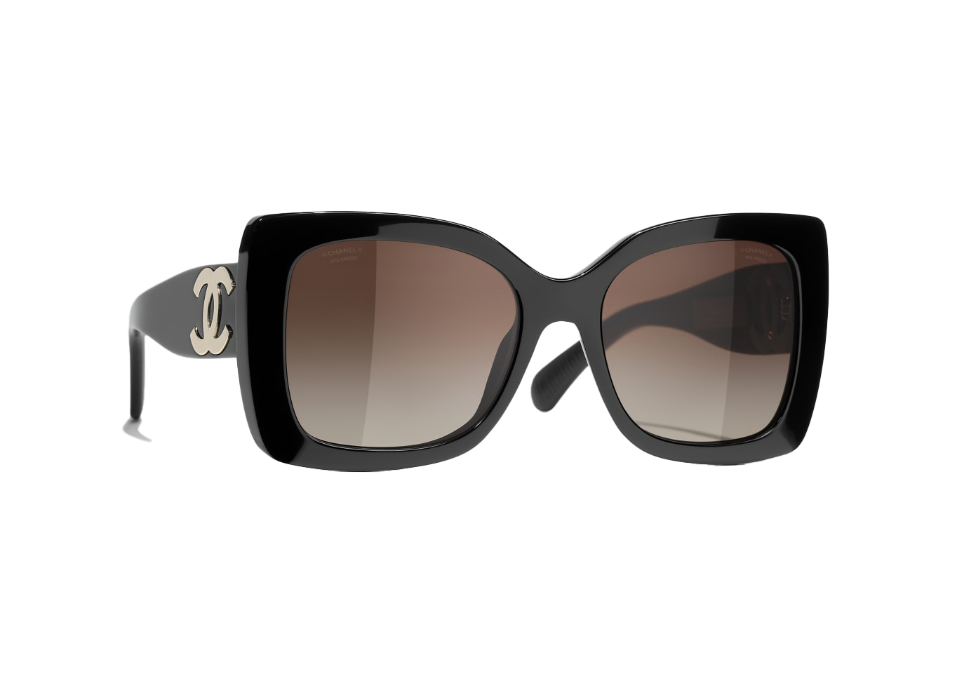 Chanel Polarized Square Sunglasses Black (5494 c.622/S9)