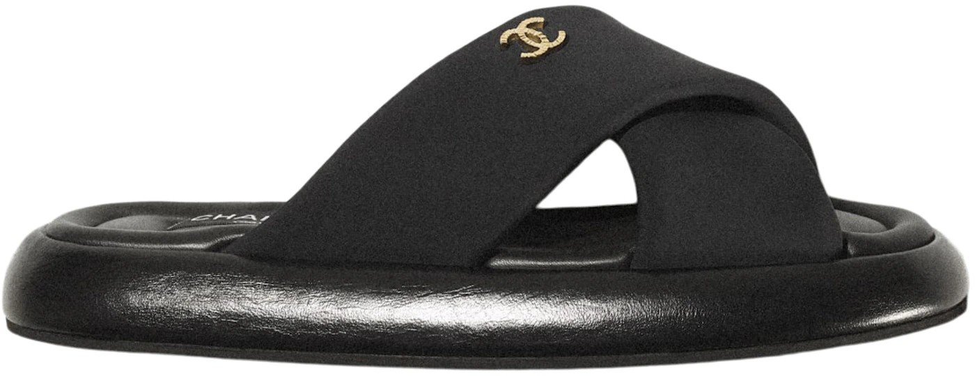 Chanel Puffy Sandal Black Fabric - G38864 X56508 94305 - US