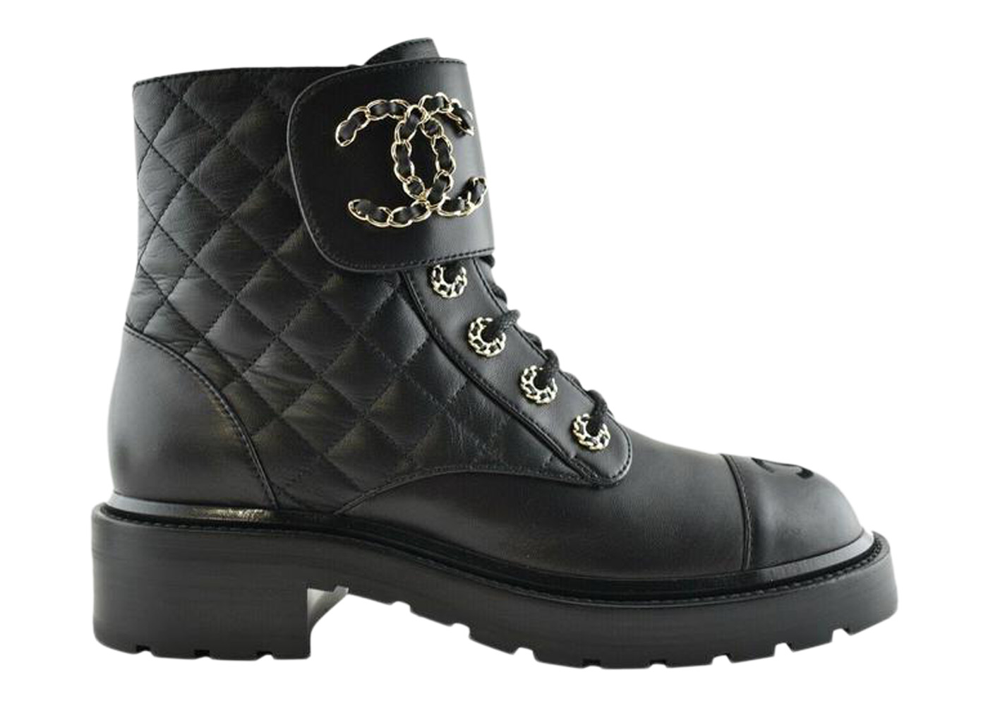 Chanel Logo LeatherSuede Boots Steel Gray