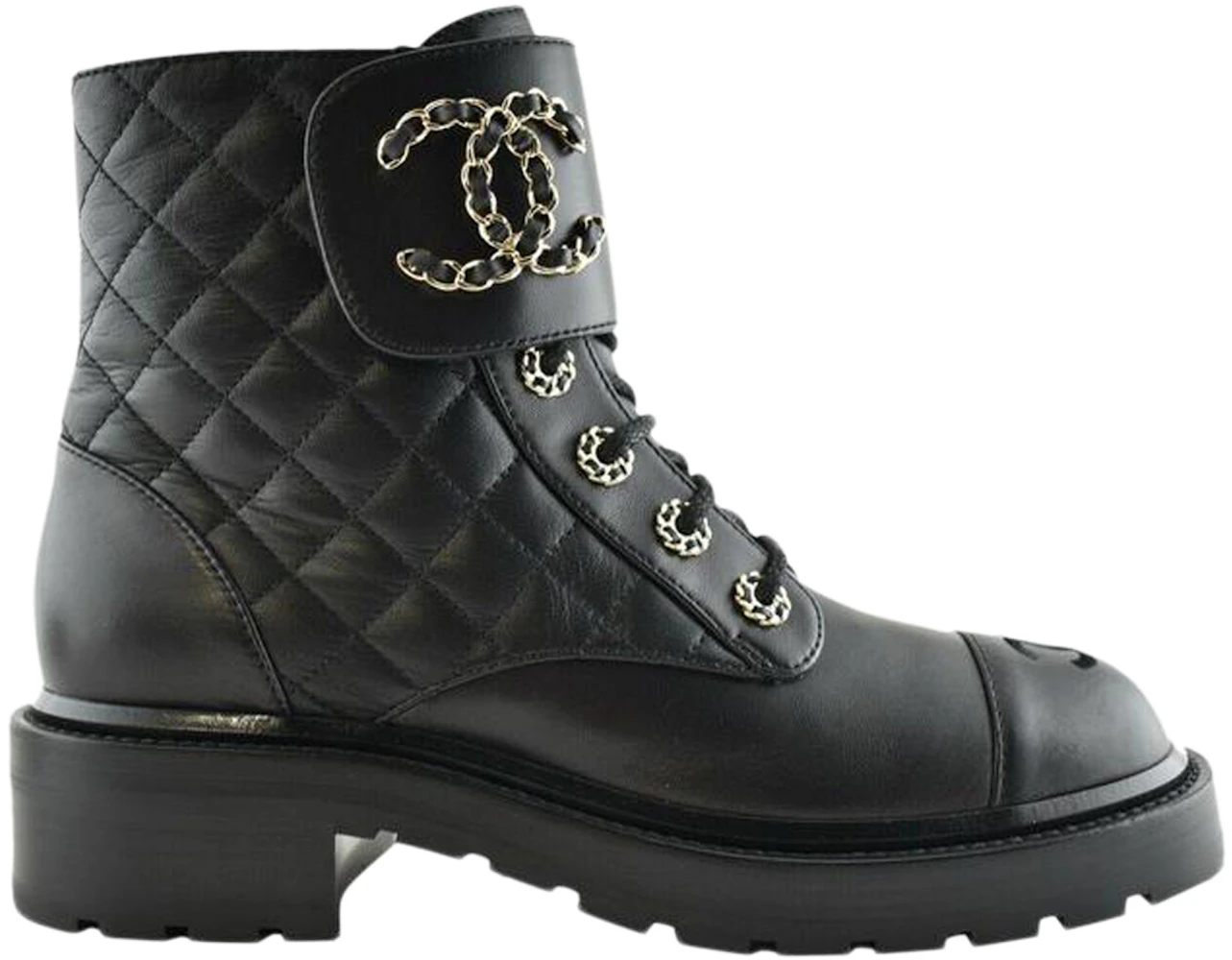 Top 87+ imagen chanel combat boots quilted