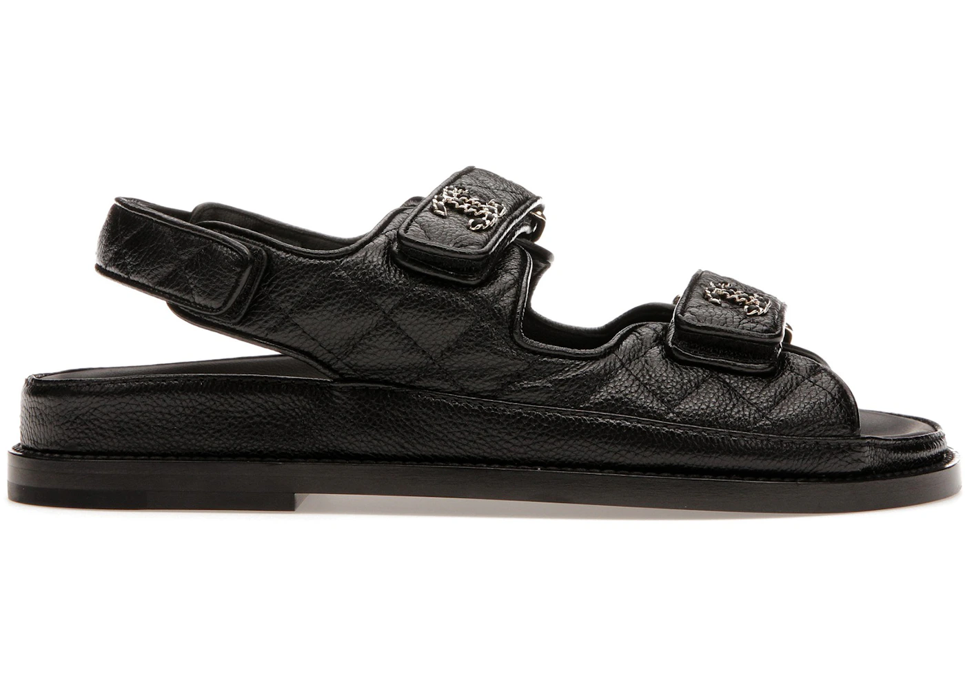 Chanel Quilted Dad Sandal Black Leather - G35927 X56140 94305 - US