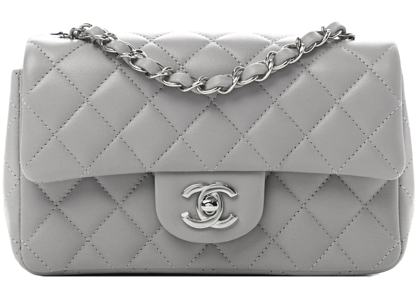 Chanel grey lambskin Outlet