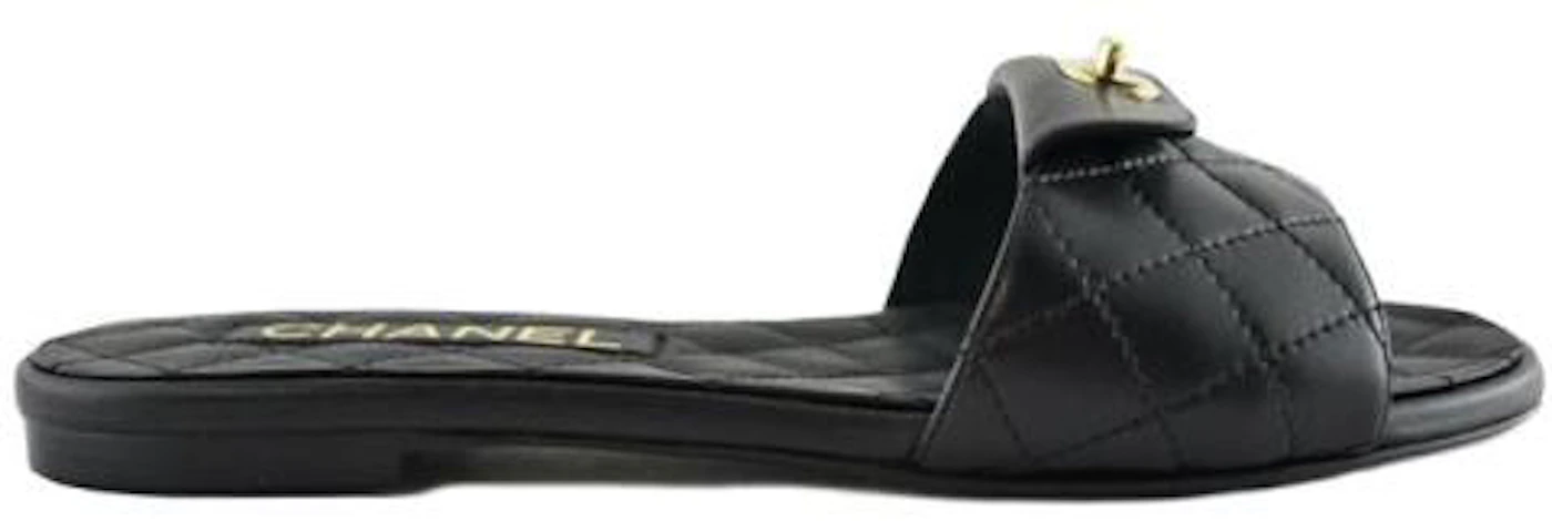 CHANEL 19C Lambskin Leather Hidden Platform Heels Pumps Shoes Black $850