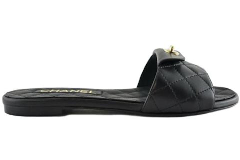 Chanel black slide sandals Outlet