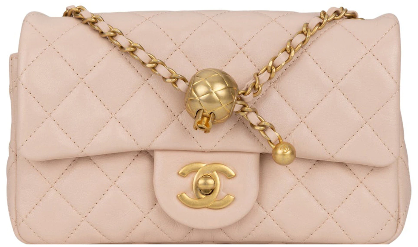 Chanel Flap Bag Mini Black in Lambskin Leather with Gold-tone - US