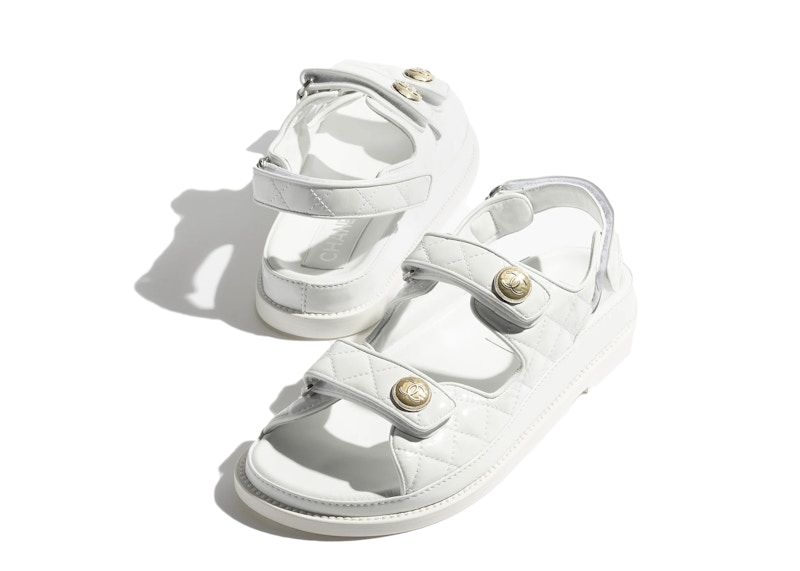 Chanel sandals 2025 2020 white