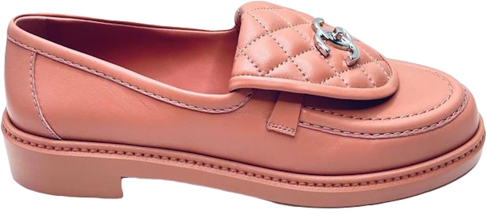 Chanel Women's CC Loafers Quilted Leather Pink 2180653